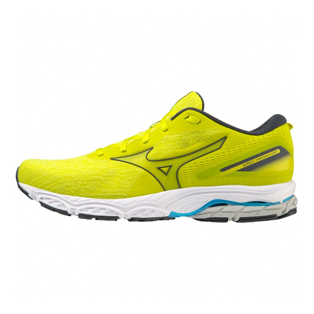 Mizuno WAVE PRODIGY 5 - Chaussures running Homme sulphurspring/ombreblue/j.blue