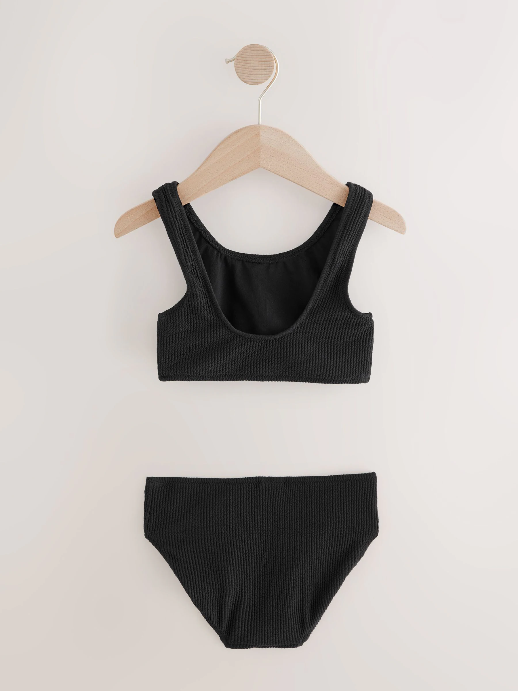 Zwart - Bikini met textuur (3-16 jr)