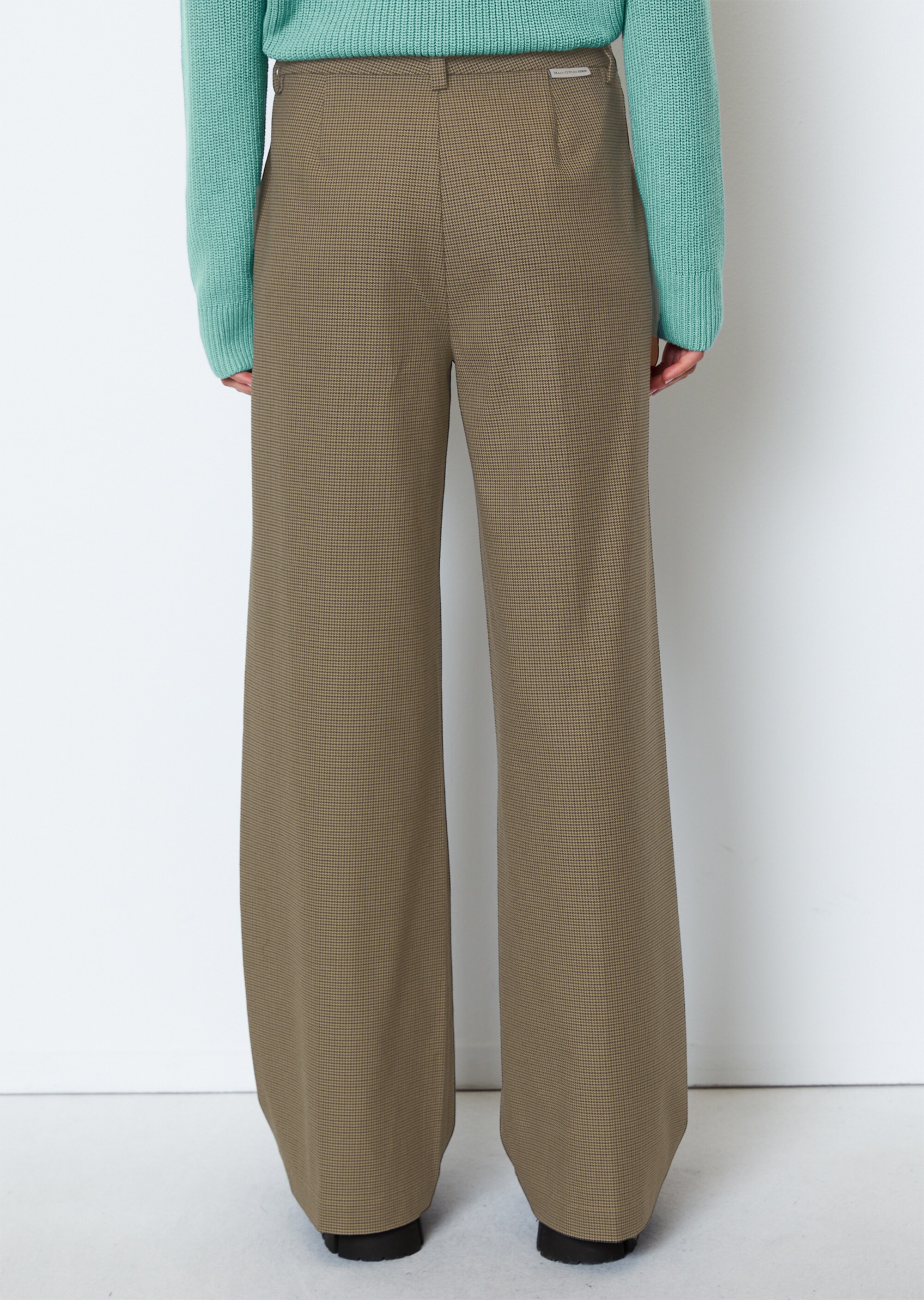 Hahnentritt-Hose relaxed aus stretchigem Baumwolle-Mix