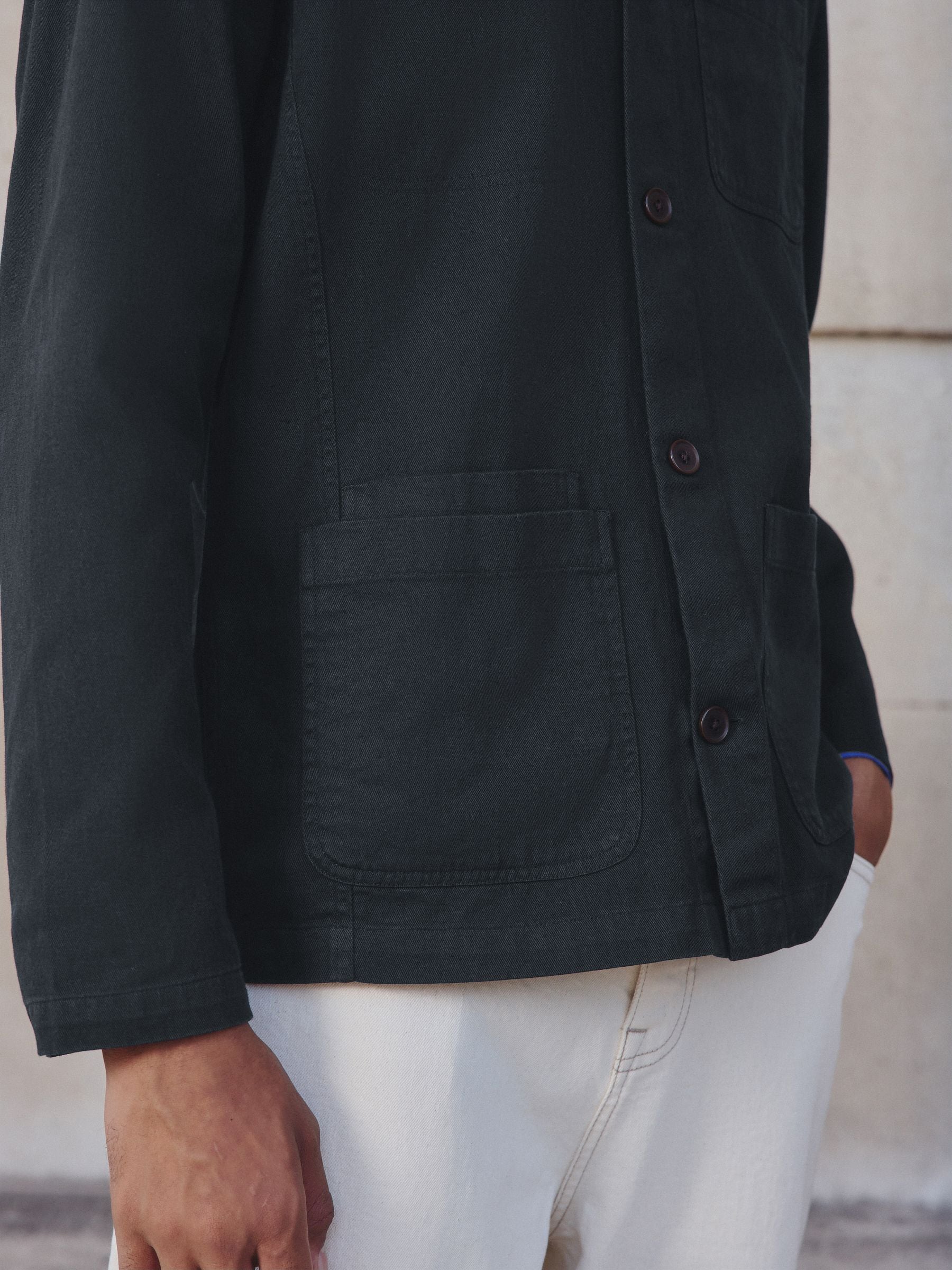 Donkerblauw - Chore Twill Shacket Overshirt