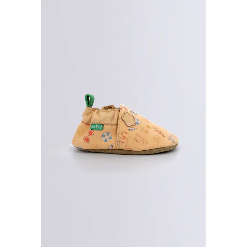 Kickbaby Beige vacances CHAUSSONS Cuir Bébé