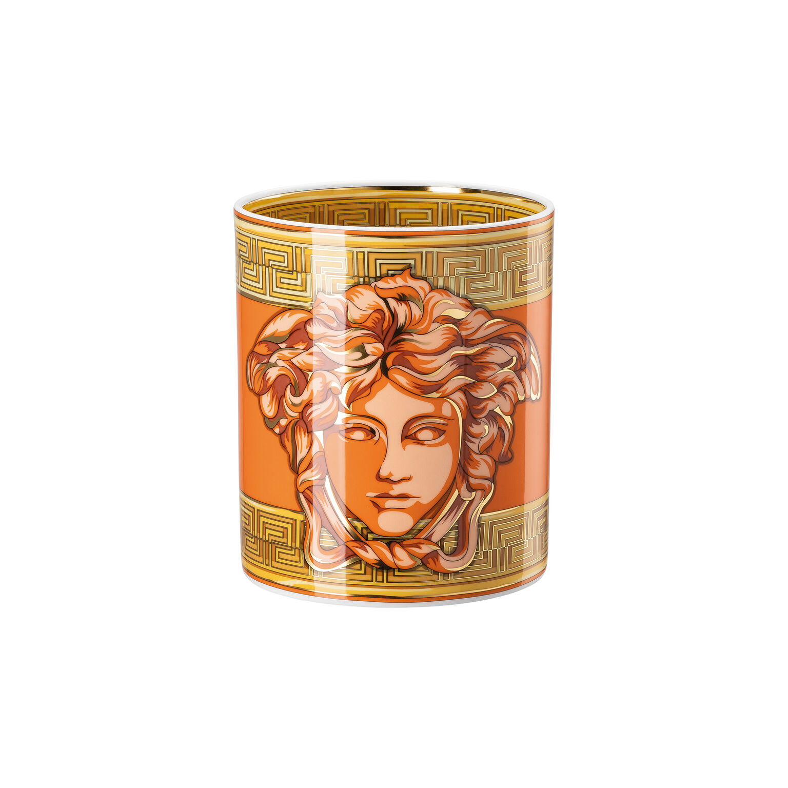 Medusa Amplified Orange Coin Vase 18 cm