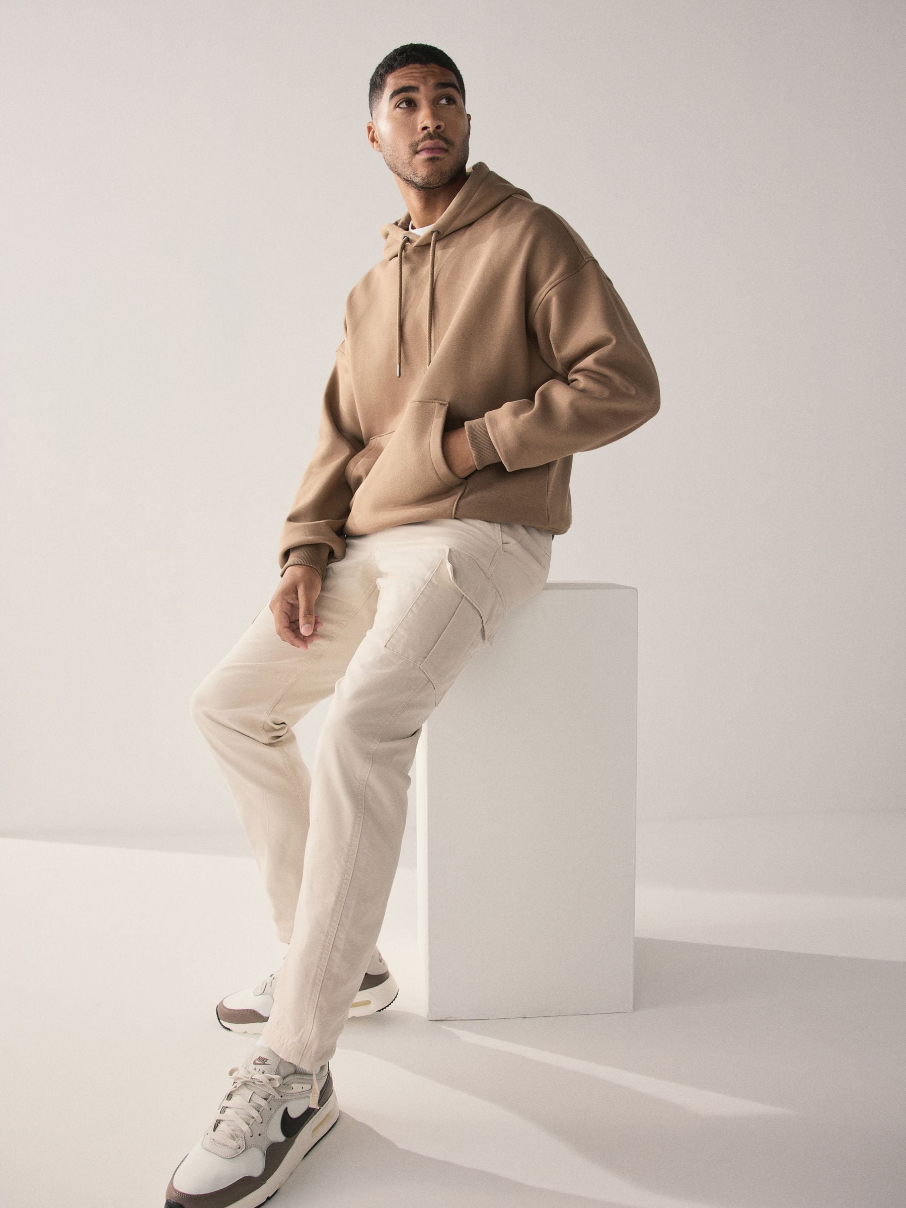 Neutraal - Groot - Zwaargewicht Cotton Rich Jersey Hoodie