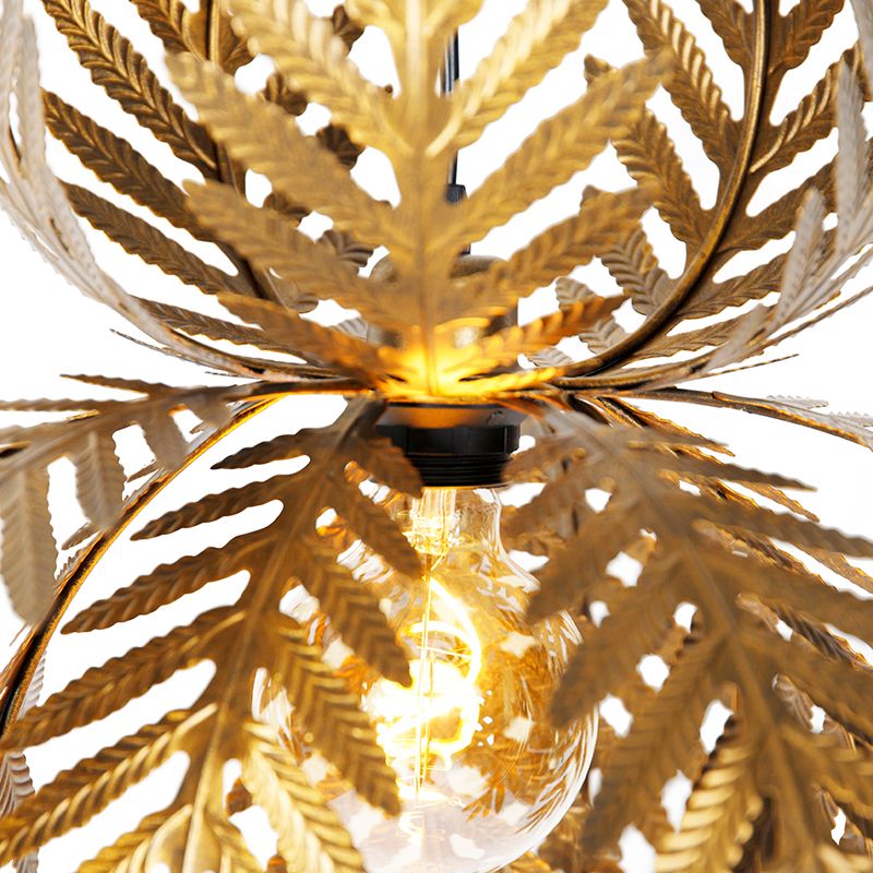 Vintage hanglamp goud veren - Botanica