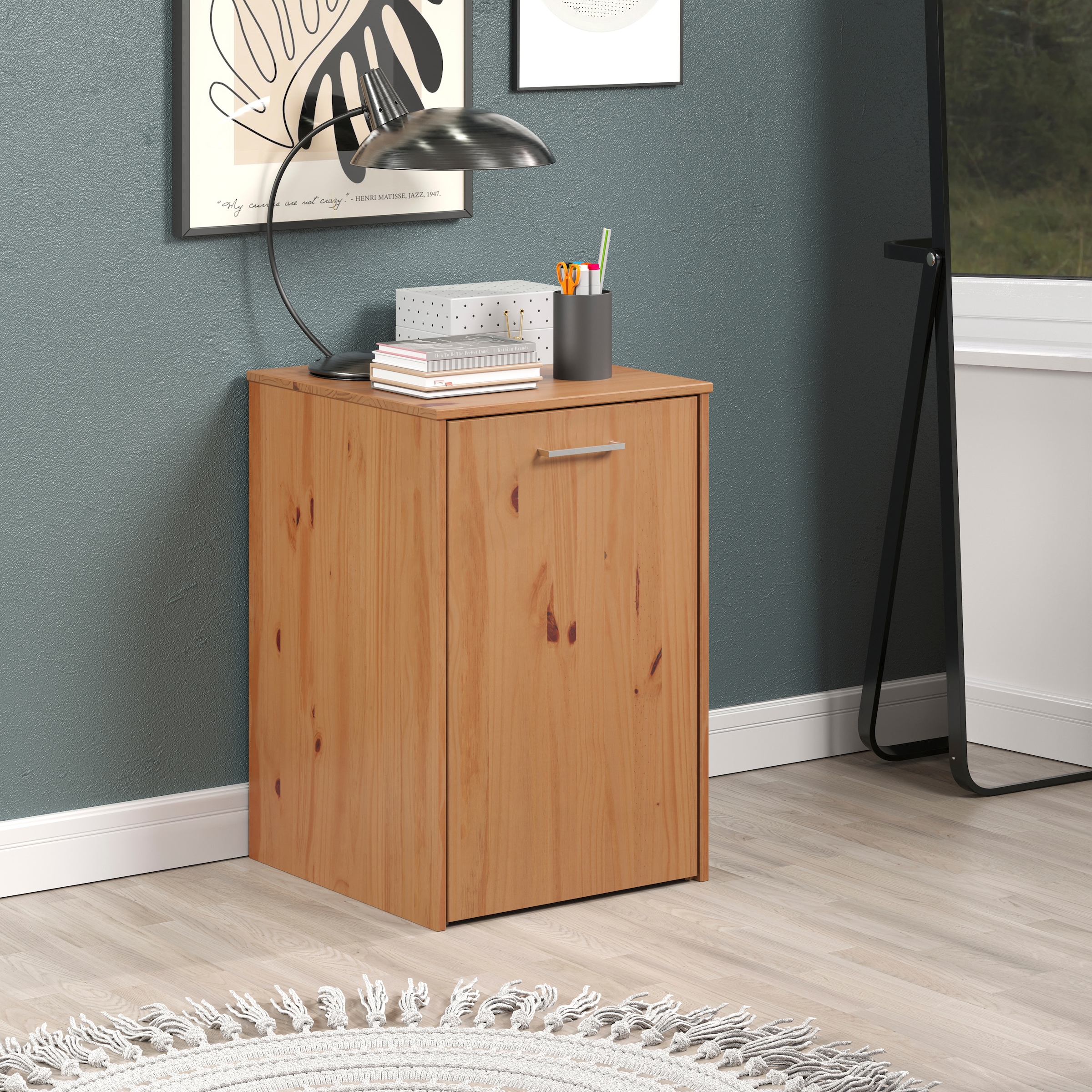 INTER-FURN Regal-Schreibtisch »Voltera« 1 Stk. tlg. kleiner Massivholz Schreibtisch, gross ausziehbar von 57 zu 164 cm