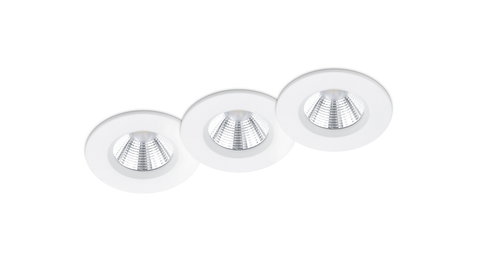 3er-Set LED-Einbauleuchten - weiß matt - dimmbar