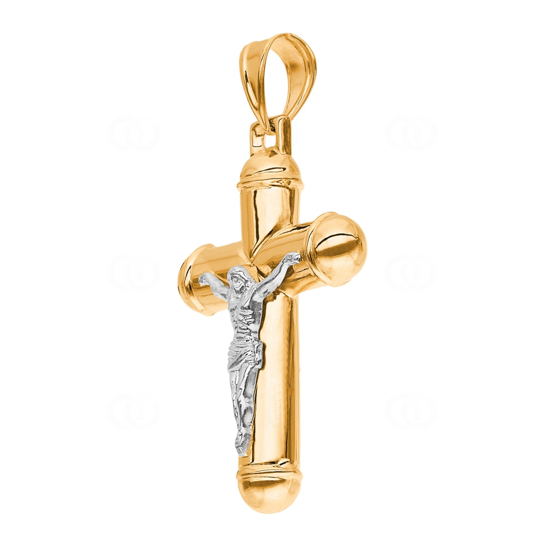 Anhänger 750/18 K Gelbgold Kreuz mit Jesus 54 x 37mm