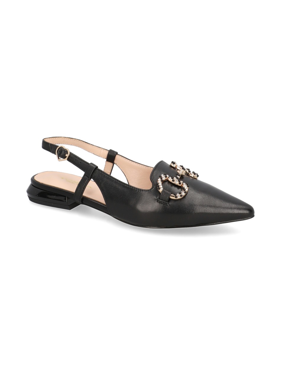 Glattleder Slingpumps