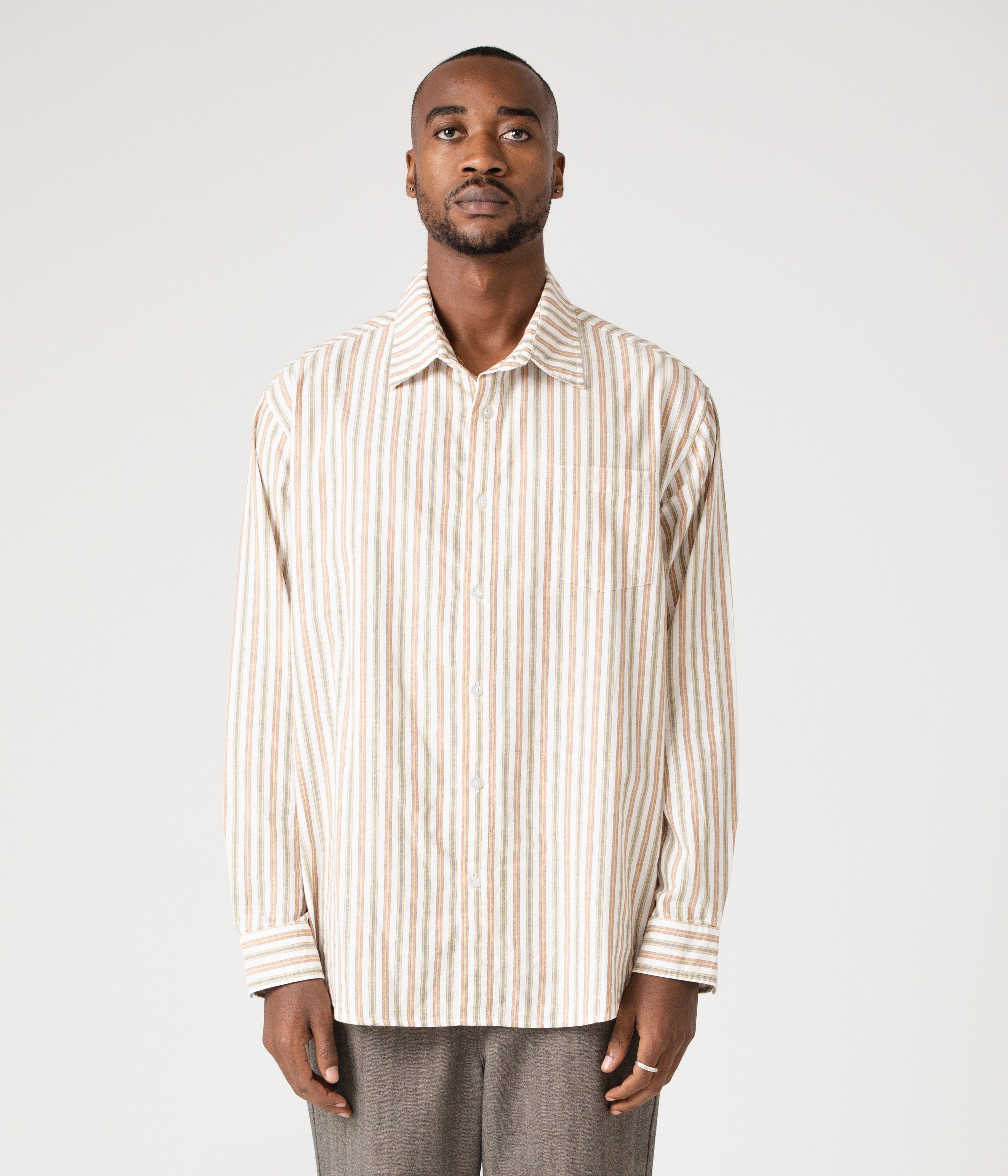 Former Reynolds Striped LS Shirt Ochre