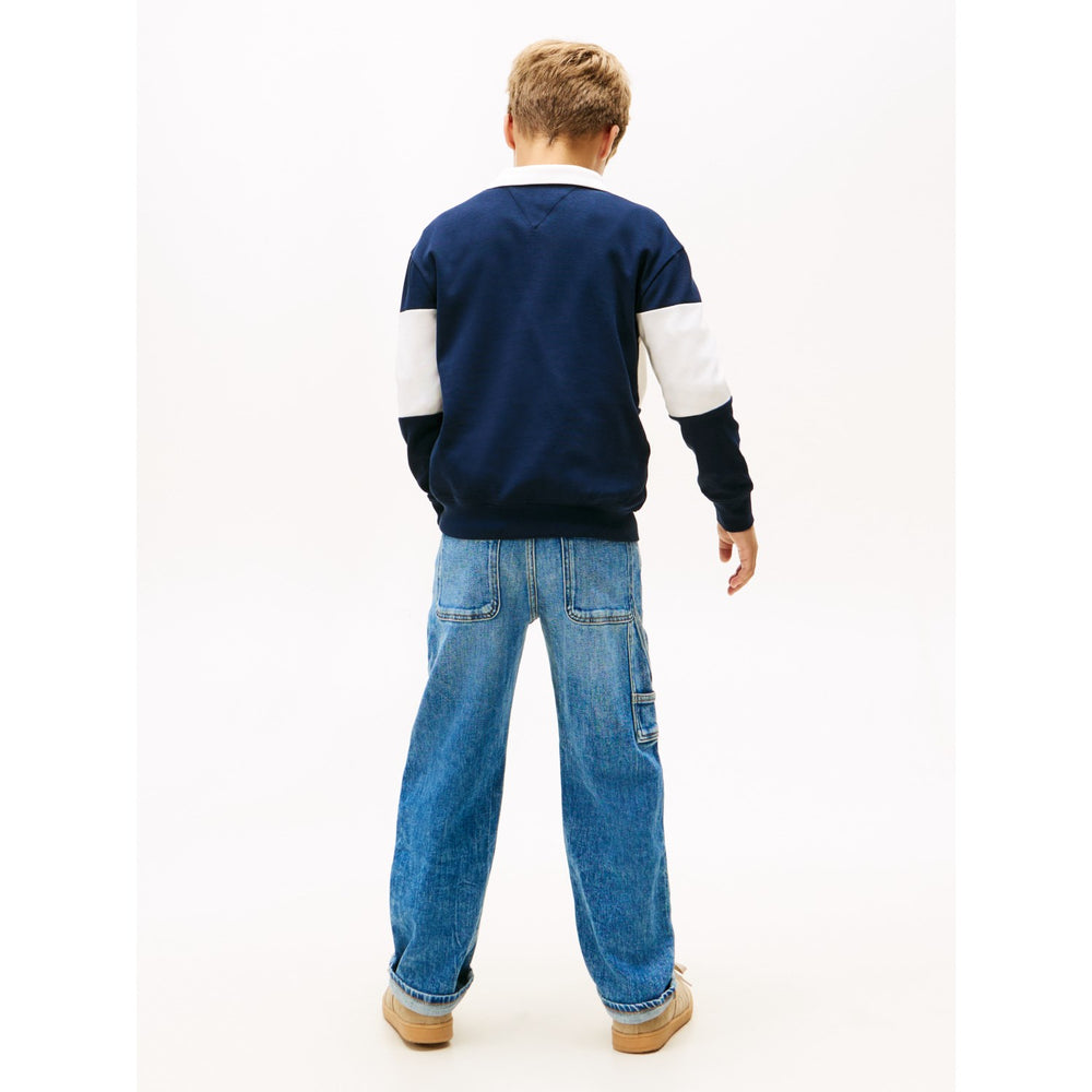 Køb Tommy Hilfiger Dark Night Navy Colourblock Colourblock Polo Ls