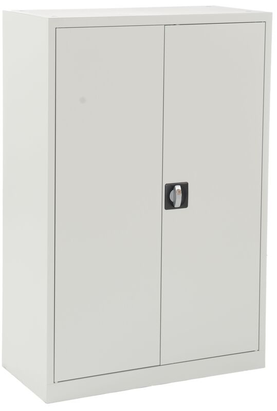 Flügeltürenschrank Steel, 3 Ordnerhöhen, grau (RAL 7035)