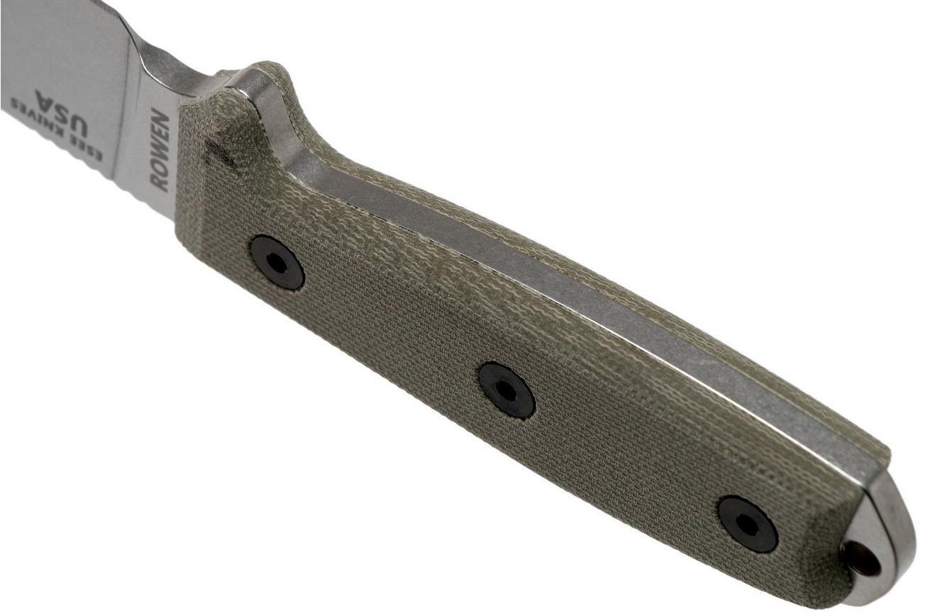 ESEE Model 4 Plain Edge S35VN, Canvas Micarta Handle 4P35V met schede   clip
