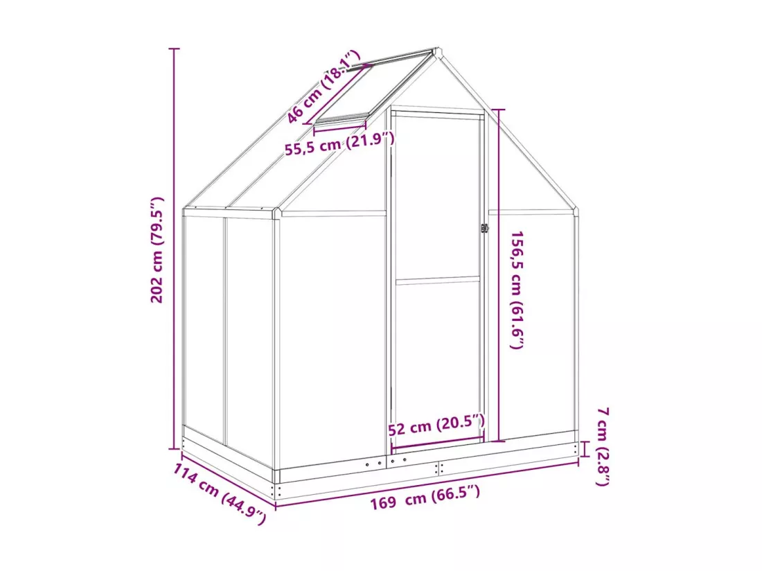 Serre tente abri plante aluminium argenté 169 x 114 x 202 cm 02_0044518