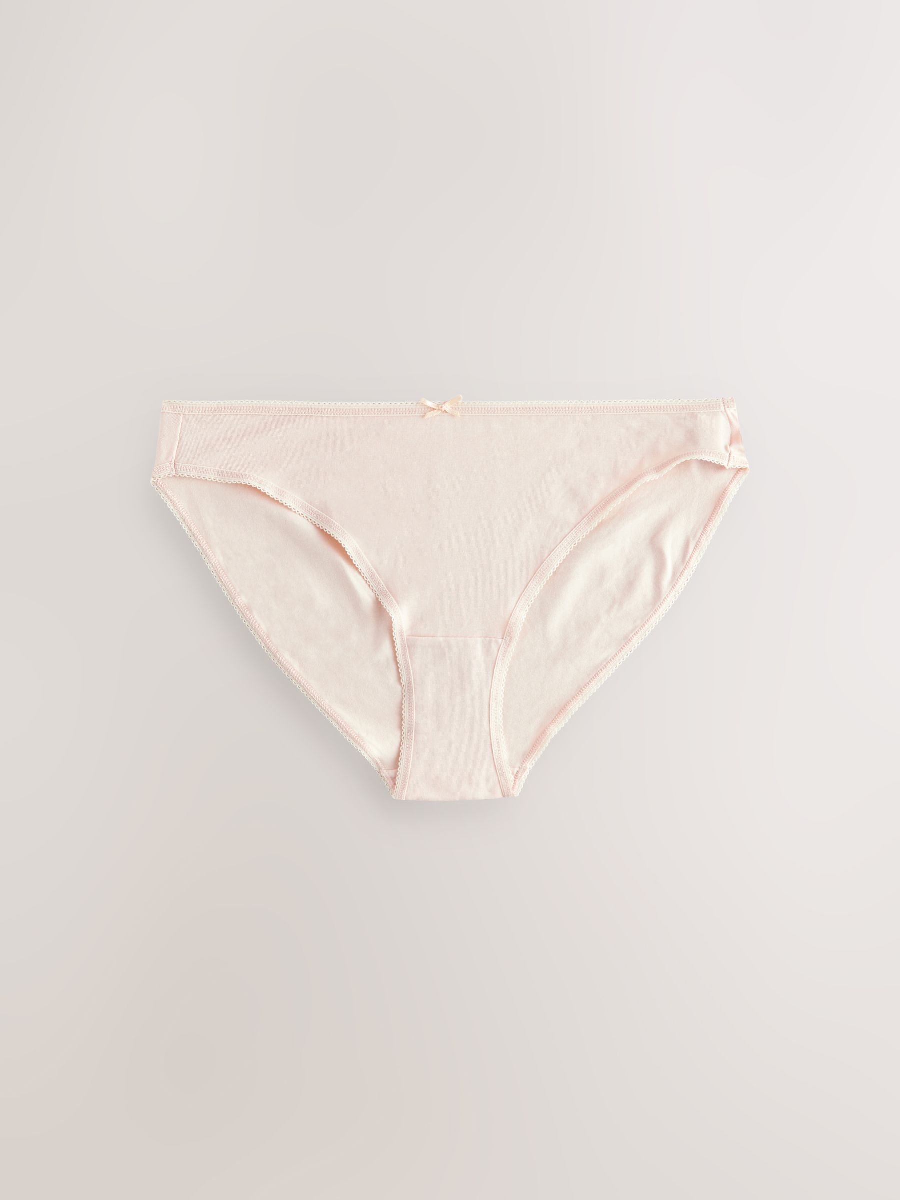 Pastelroze nude - Set van 5 slips met hoog katoengehalte