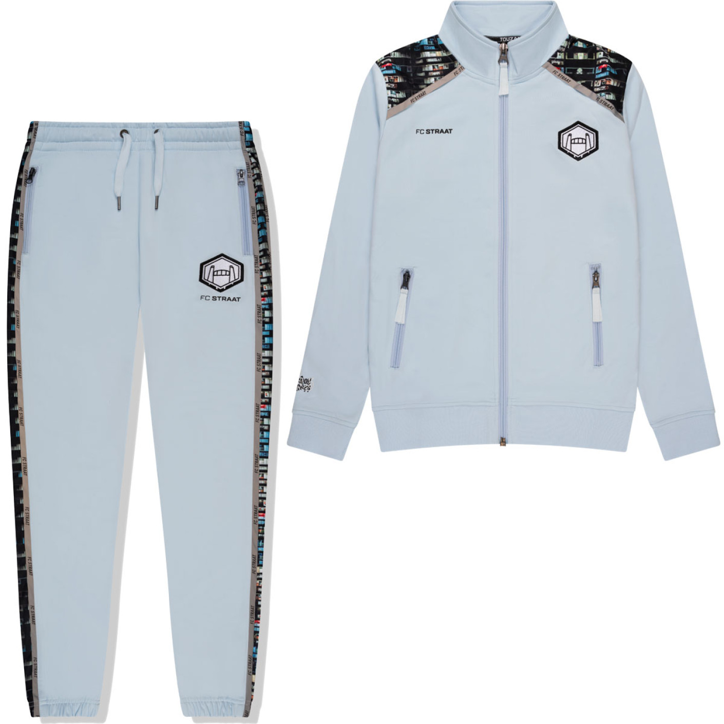 Touzani Damascus Alpine Trainingspak Full-Zip Kids Lichtblauw Zwart