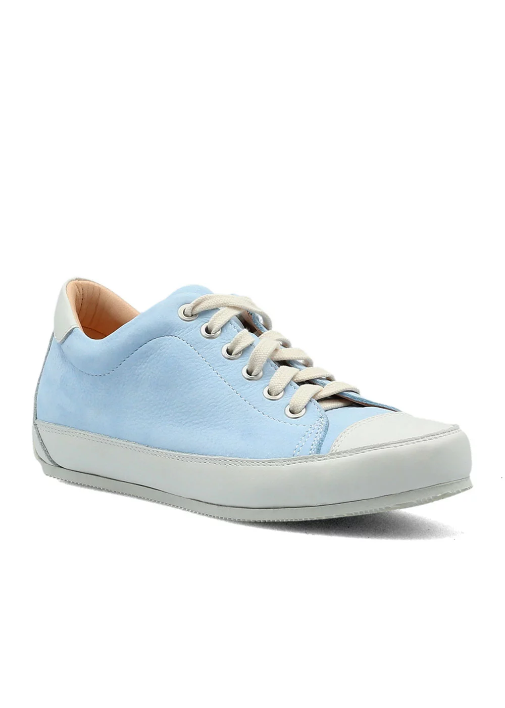 BASKET ROTONDA NUBUCK BLEU PASTEL