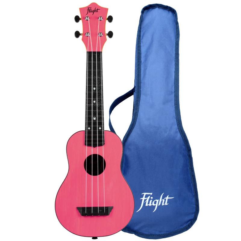 Flight Travel Series TUS35 Pink sopraan ukelele met gigbag