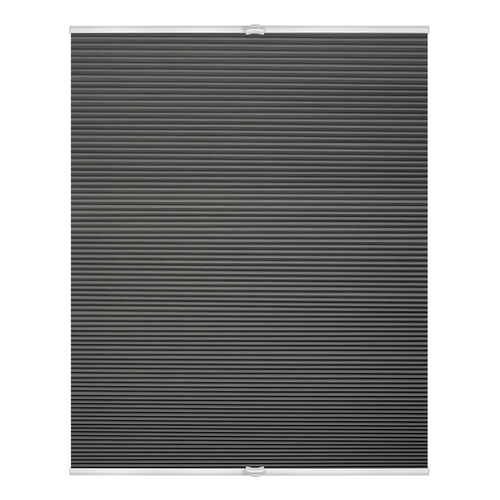 LICHTBLICK Thermo-Plissee - grau - spannbar - 45x130 cm