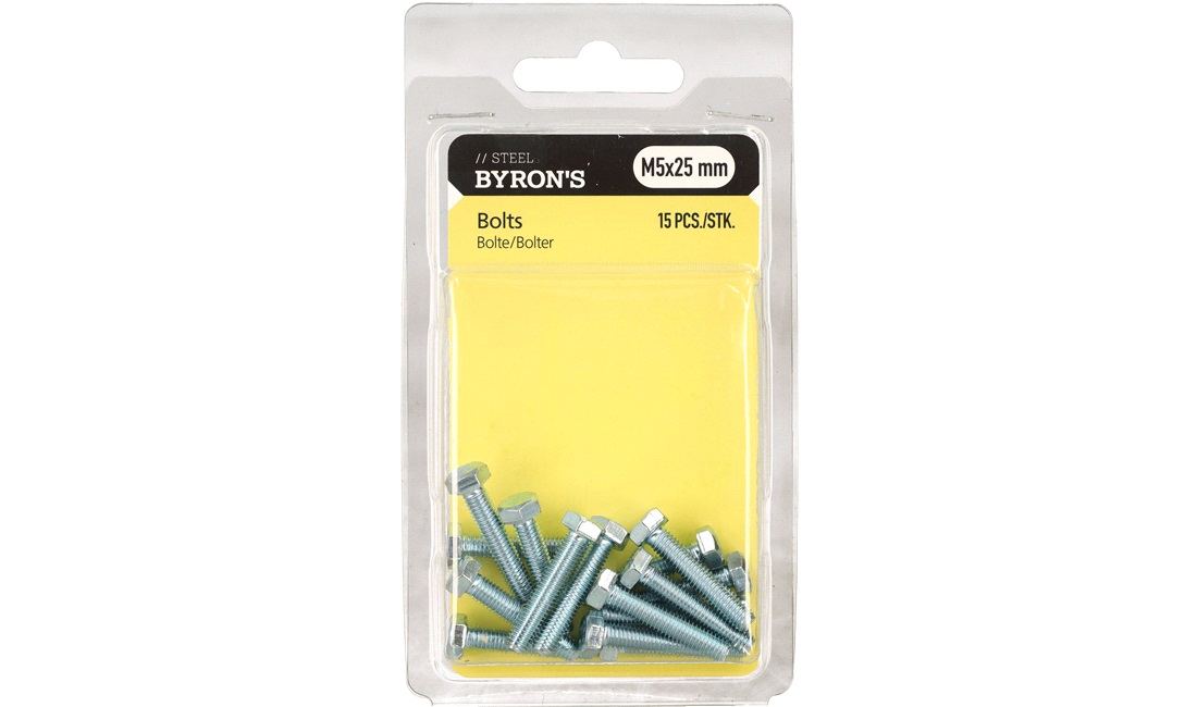 Bolte M5x25 mm - 15 stk.