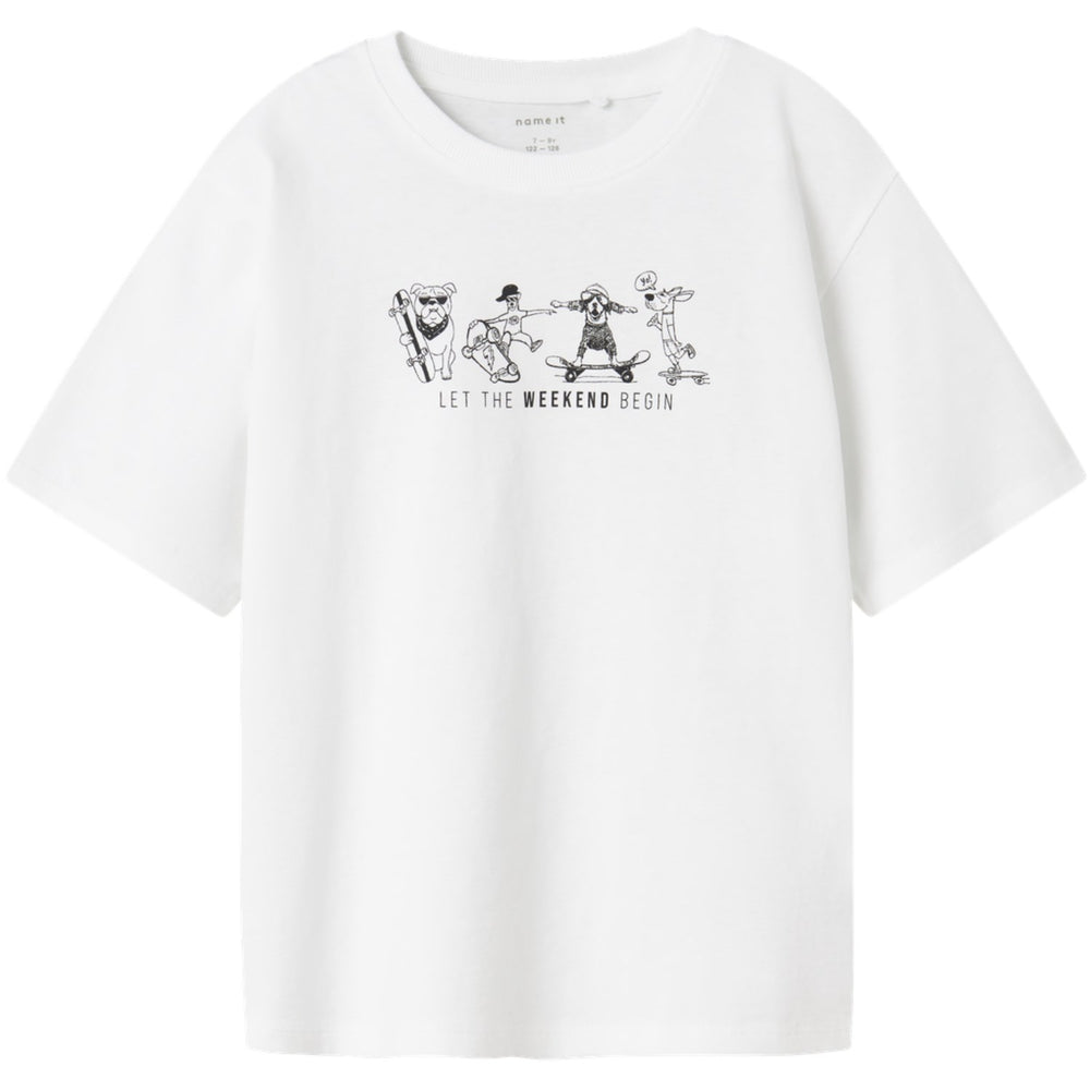 Køb Name It Bright White Bocalle Regular T-Shirt