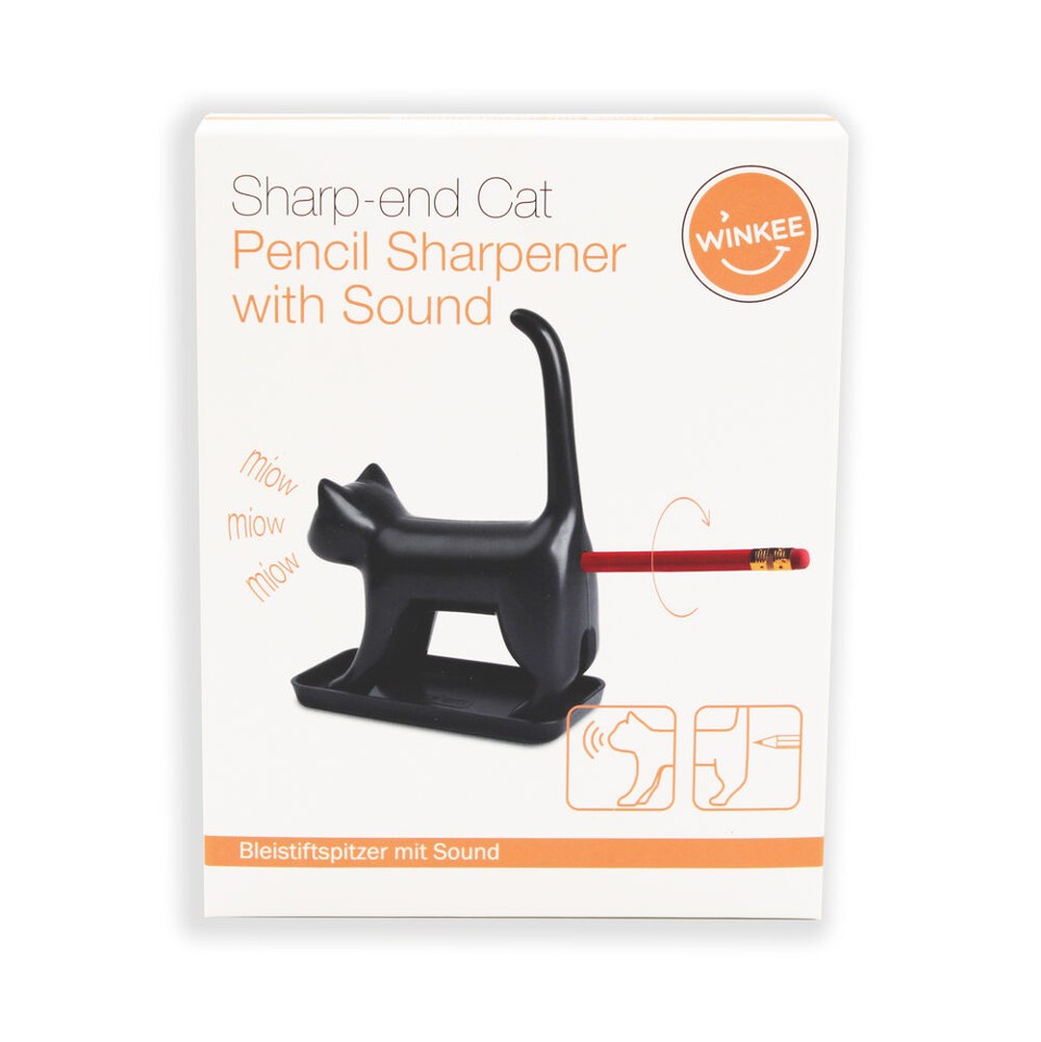 Winkee - Blyantspidser - Sharp end Cat Black with sound - Black