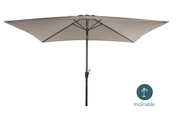 PARASOL RECTANGLE INCLINABLE ALUMINIUM 2X3M GREGE