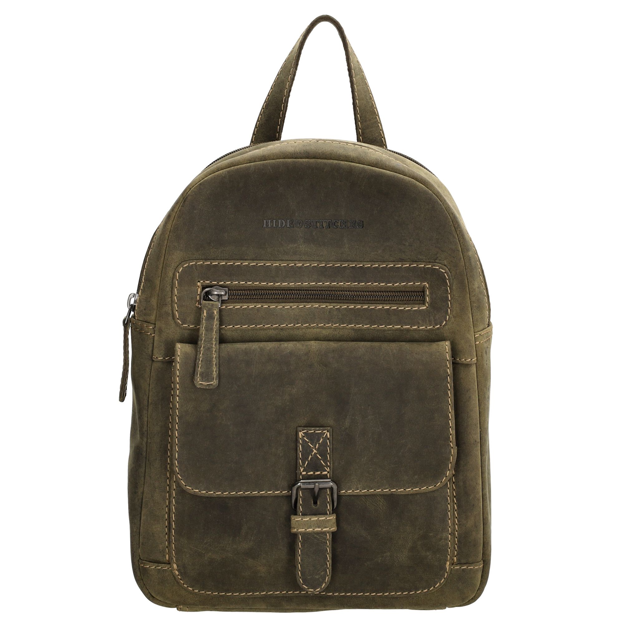 Hide & Stitches Idaho Rugzak Olijfgroen