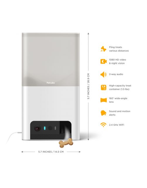 Petcube Pet Camera Met Treat Dispenser En App - IP Camera's - Wit