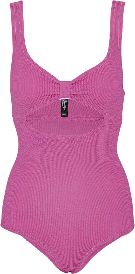 ROTATE Birger Christensen CRINKLE SWIMSUIT Carmine rose (pink)