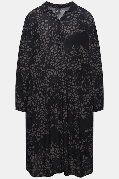 Hemdblusenkleid, Knopfleiste, Hemdkragen, Langarm