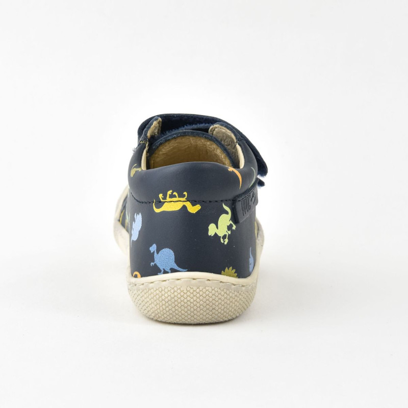 Naturino Naturino Barefoot Amur Velcros Print Dinosaures Navy