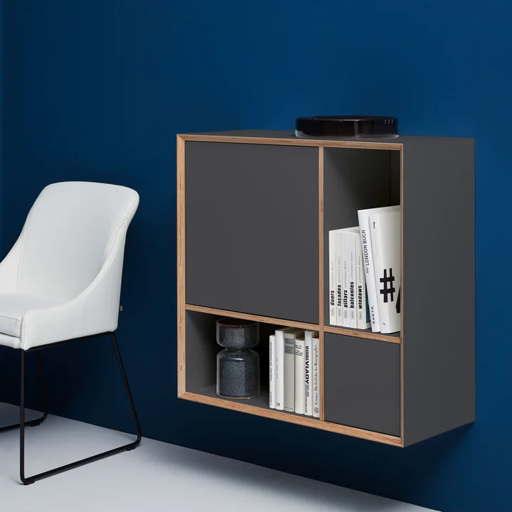 Müller Small Living - Vertiko Ply Sideboard One, Fronten CPL reinweiss (RAL 9010) / Birkenschichtholzkante