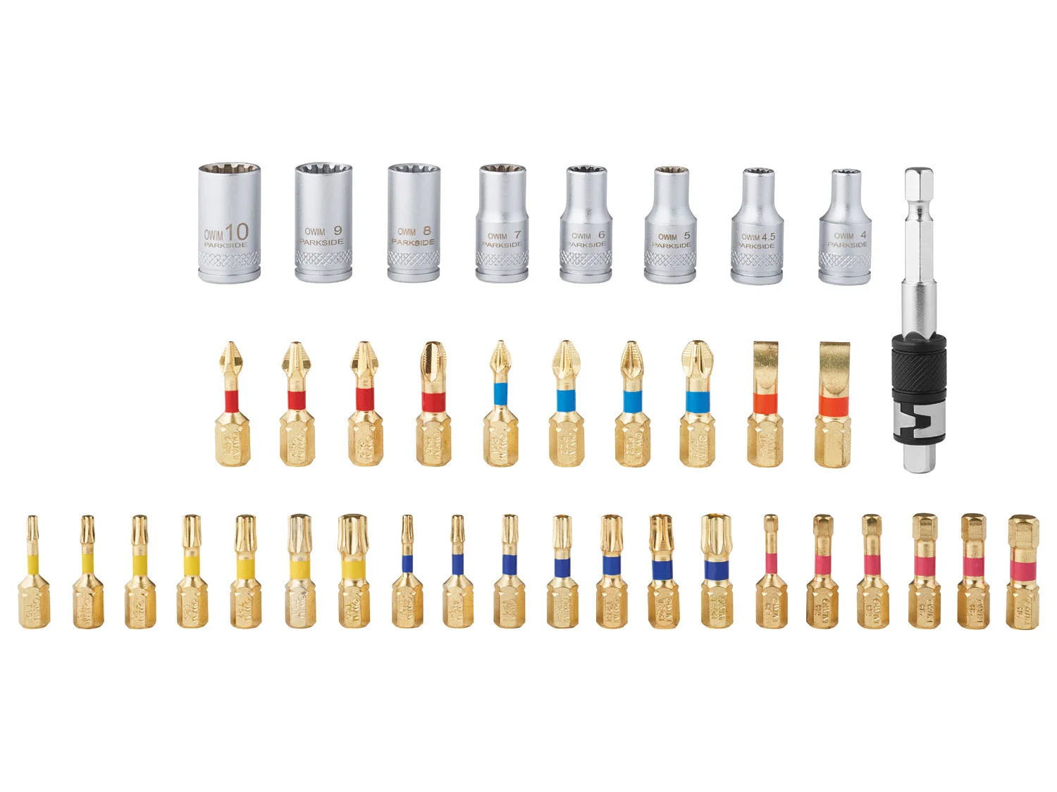 PARKSIDE PERFORMANCE&reg; torsion bit set / bit and socket set &raquo;PBSP 2 B2&laquo;