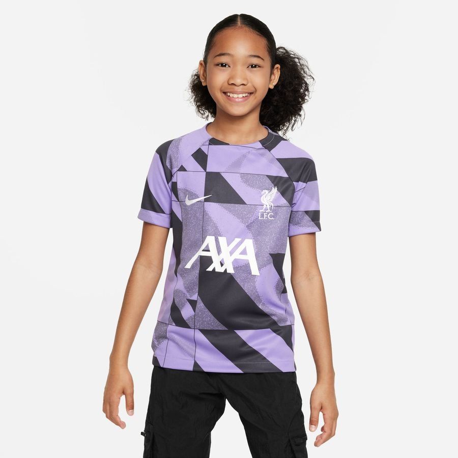 Liverpool T-shirt d'Entraînement Dri-FIT Avant-Match - Violet/Gris/Blanc Enfant