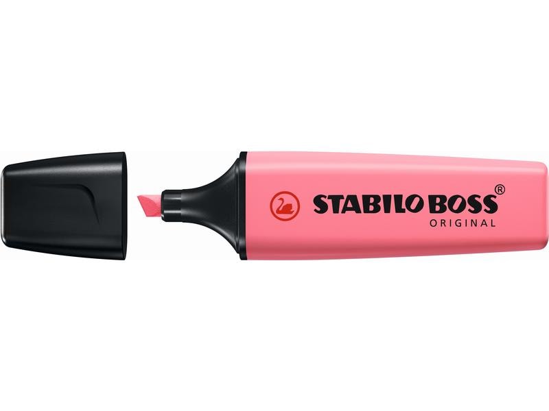 STABILO Textmarker Boss Original Kirschrot Textmarker, 10er-Karton, Kirsche