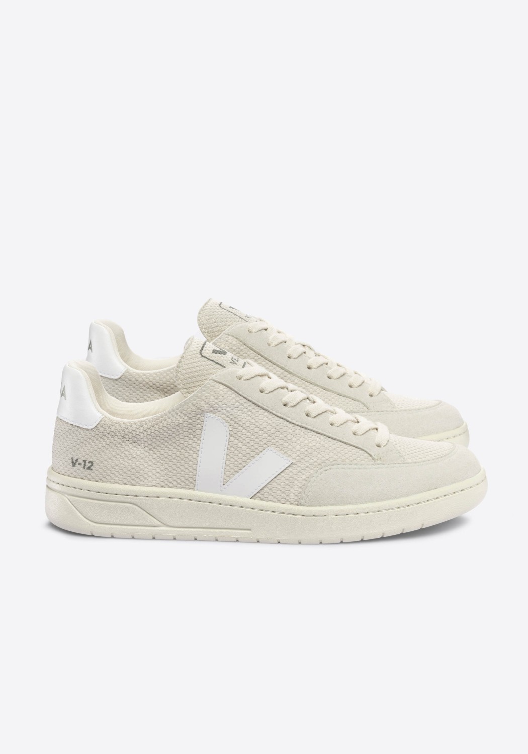 Veja Sneaker V-12 Alveomesh Natural White - vegan