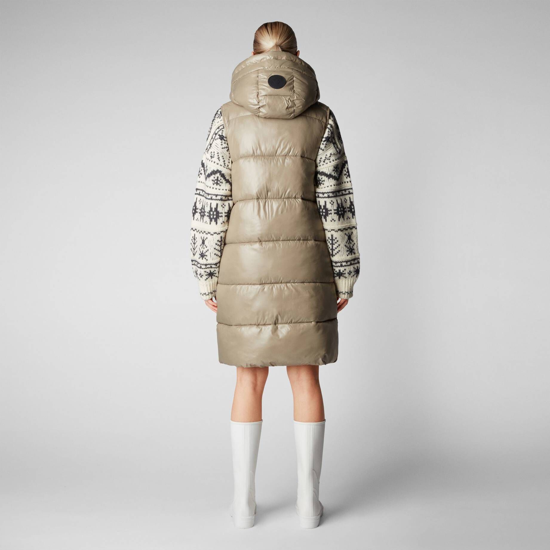 SAVE THE DUCK| Damen Steppweste IRIA lang Regular Fit