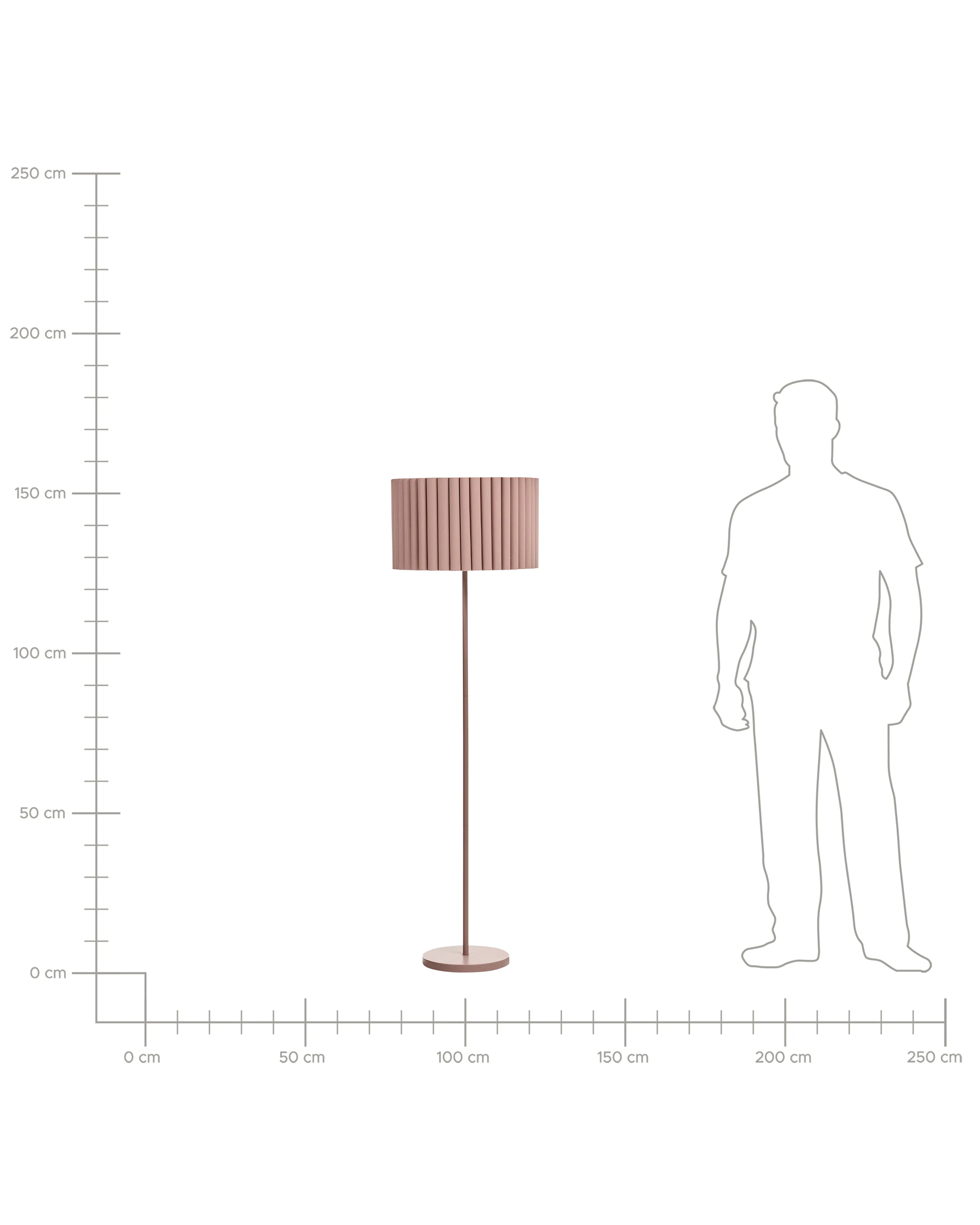 Staande lamp LOURENS Metaal Lichtbruin