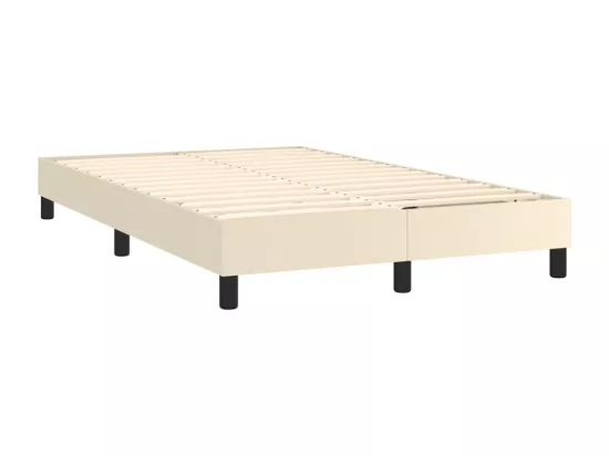 Sommier tapissier Crème 120x200 cm Similicuir