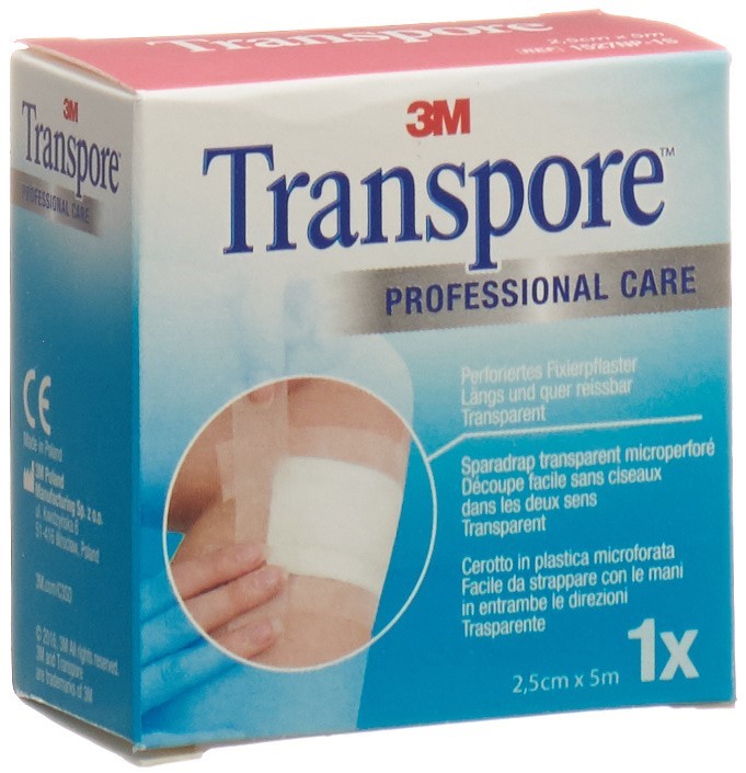 TRANSPORE Heftpflaster 5mx25mm refill 1 Stk
