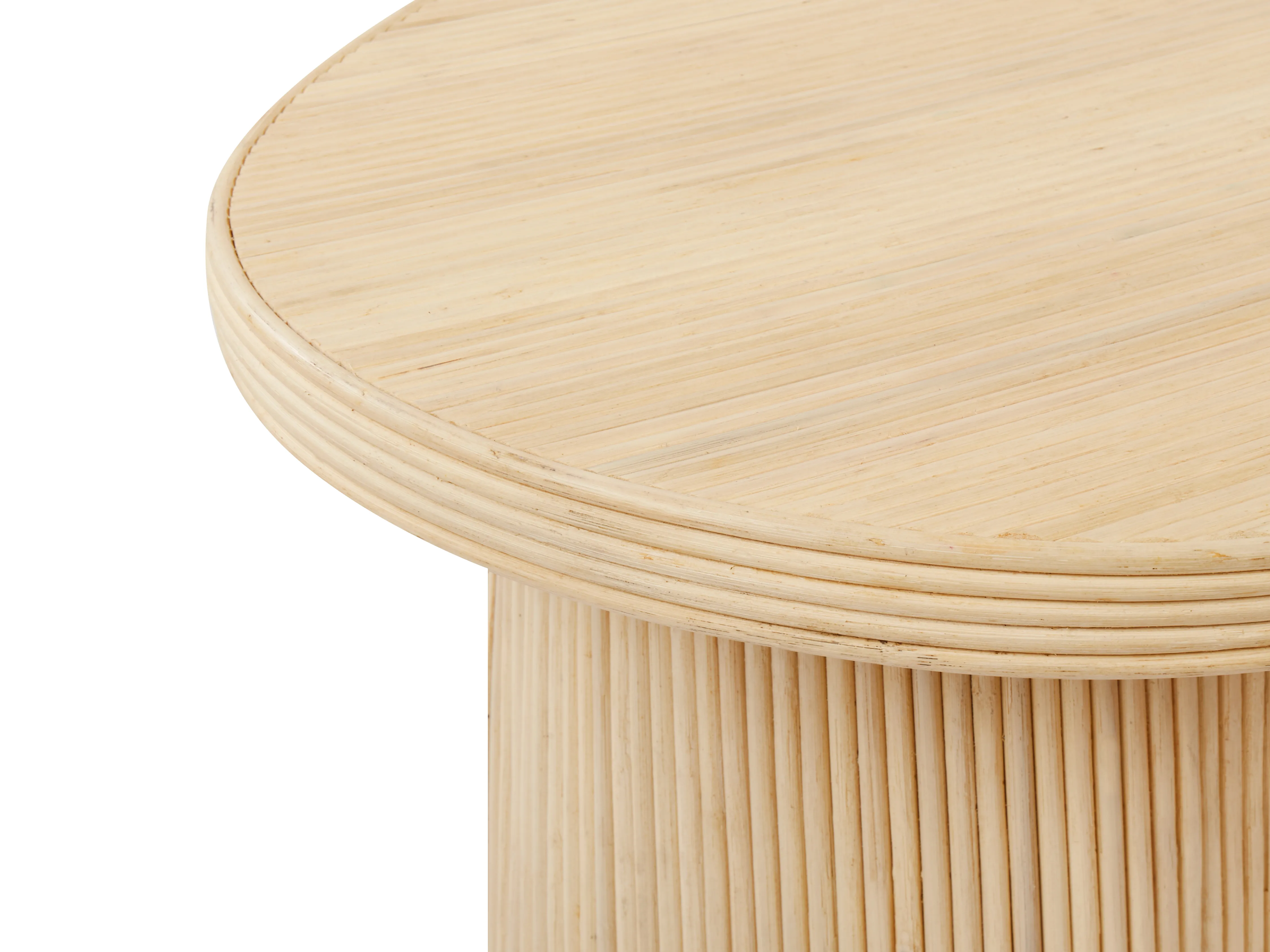 Set van 2 salontafels SALANTI Rotan Natuurlijk met opbergruimte