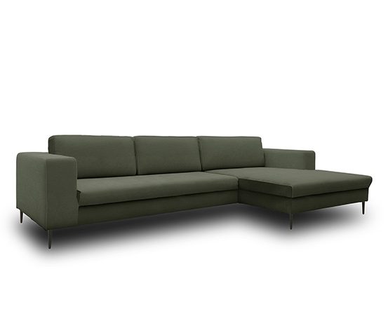 DOMO collection Ecksofa »Modica« mit Longchair rechts, dunkelgrün
