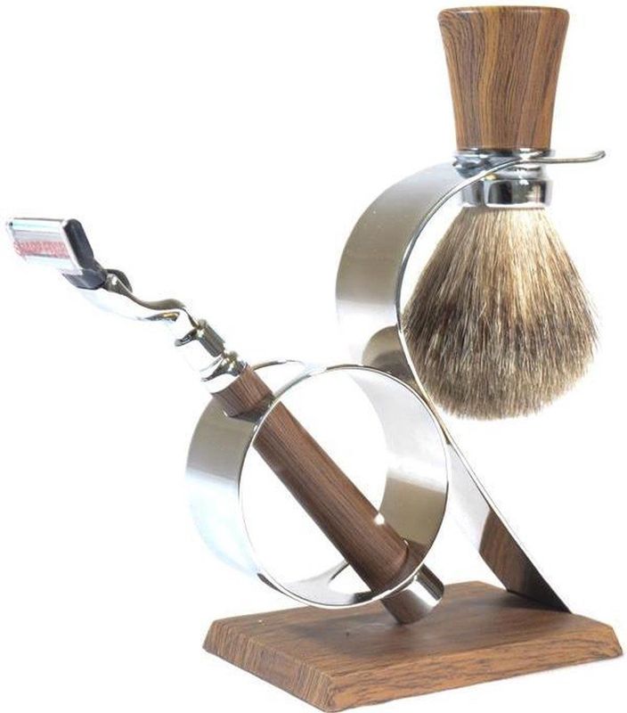 Gérard Brinard Luxe Fusion Hout Synthetisch Scheermesjes & Ontharingstools