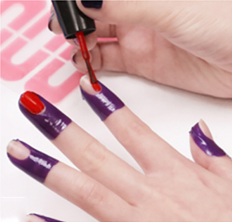 (10er Set) Strippen Band Anti-Spritzschutz Fingernägel Aufkleber