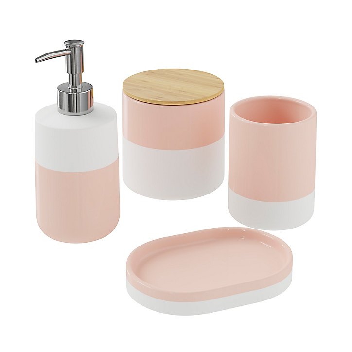 Porte savon Koros blanc et nude GoodHome