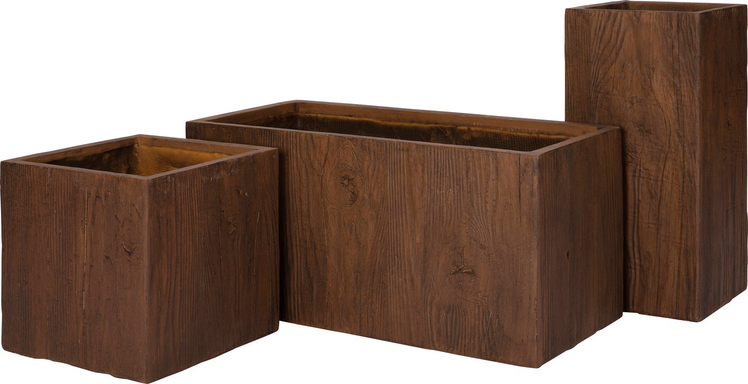 Intratuin bloempot Lisse bruin 40 x 40 x 80 cm