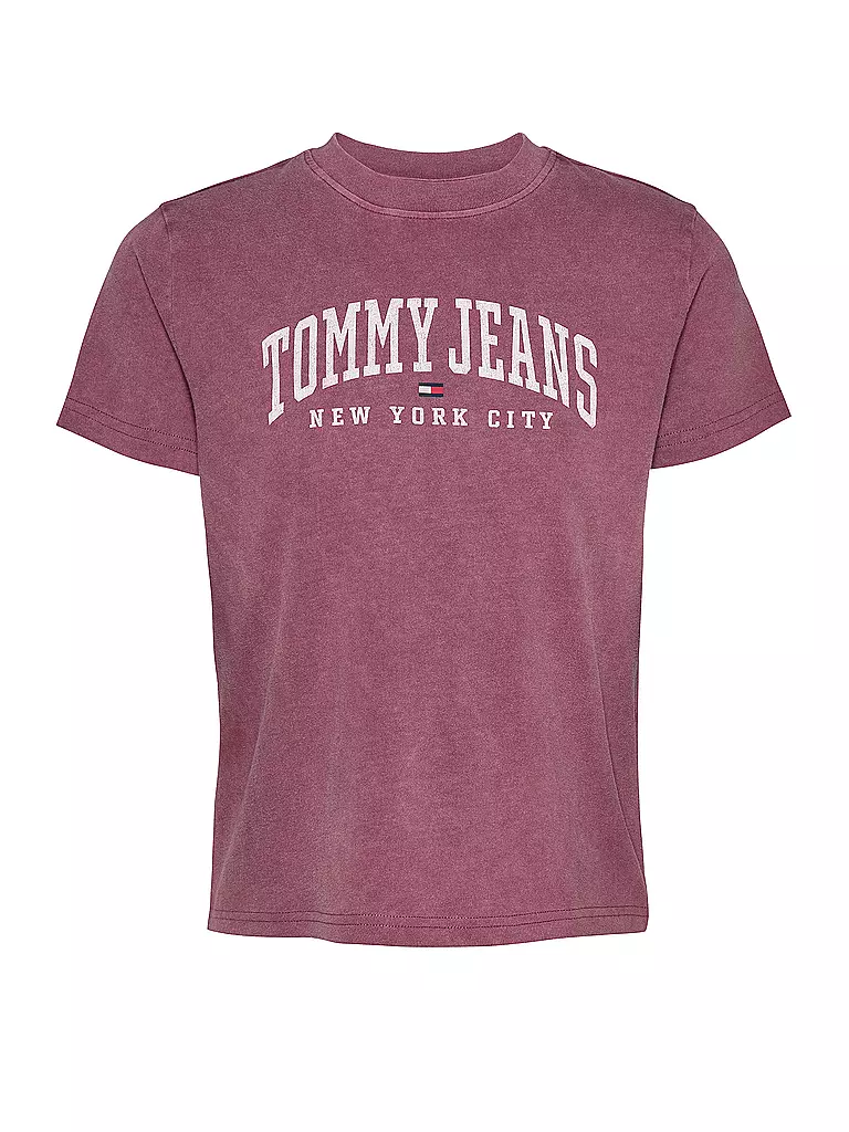 TOMMY JEANS T-Shirt VARSITY dunkelrot