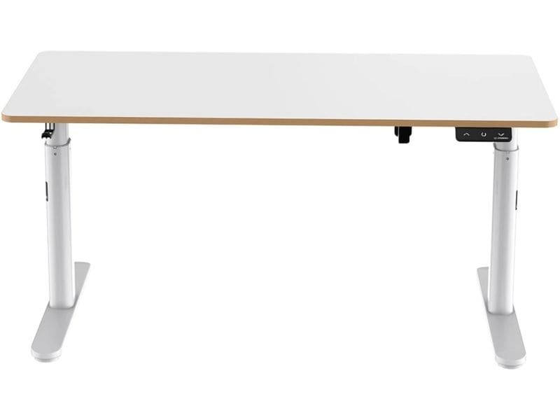 Ultradesk Gaming Tisch Pulsar Weiss Höhenverstellbarer Gaming-Tisch für bis zu zwei Monitore