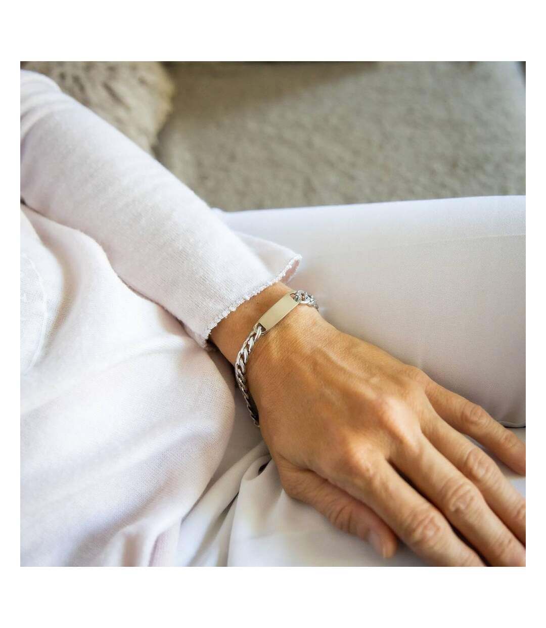 Gourmette Bracelet Acier pour Femme