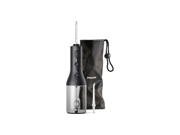 Philips Sonicare Power Flosser 3000 HX3826 - Mundskylning - trådløs - sort